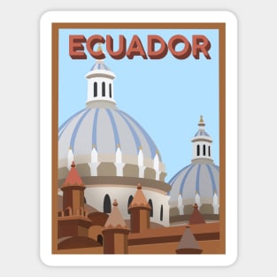 Cuenca Ecuador Travel Poster Sticker